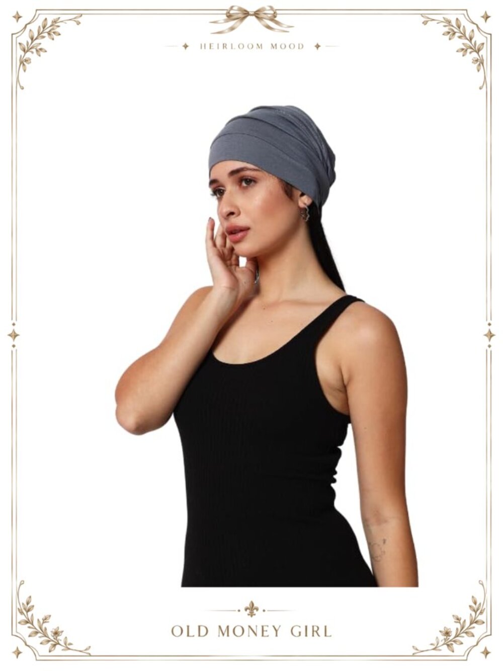 SAKUCHI Bamboo Viscose Slouchy Beanie Chemo Headwear Hair Loss Turban